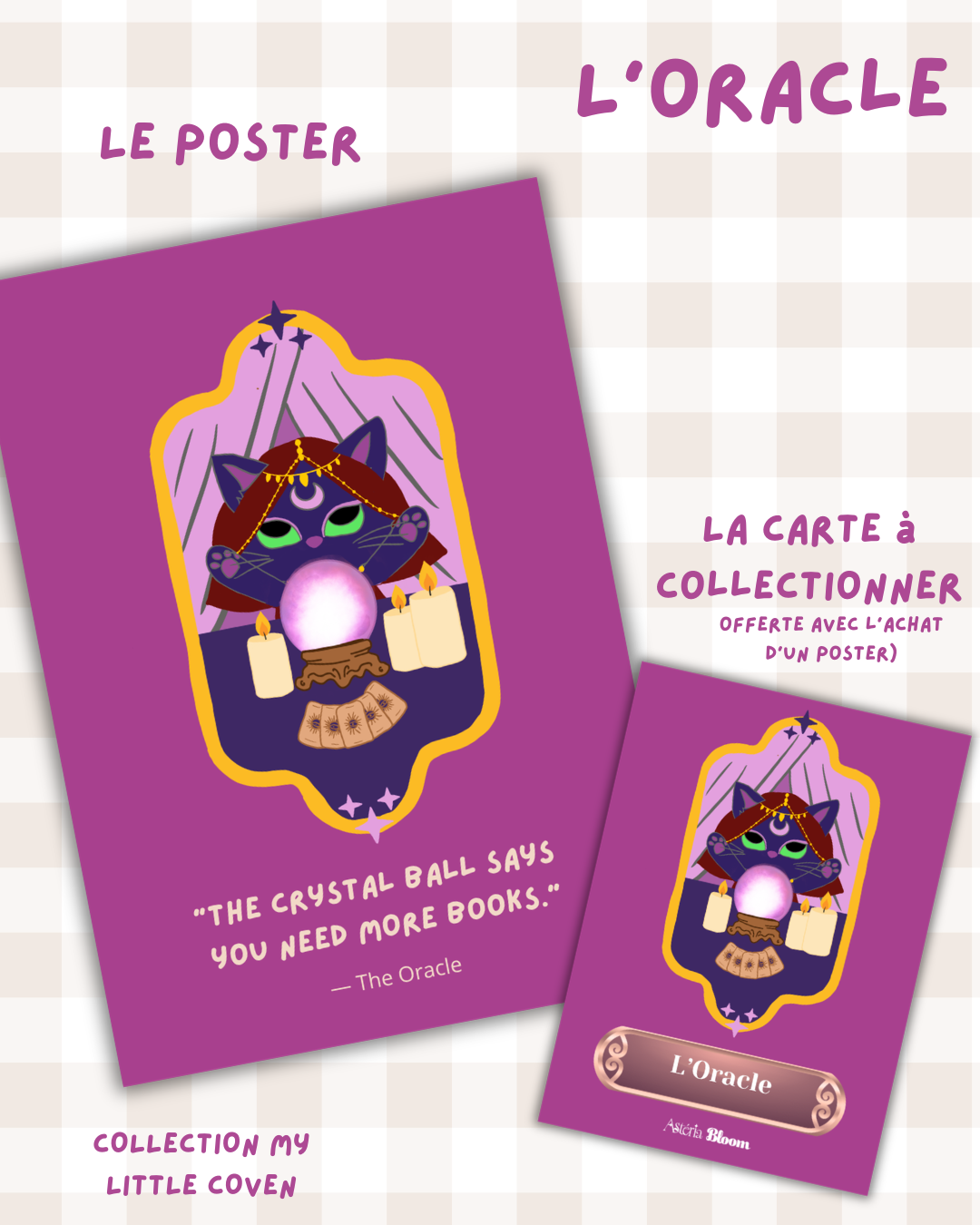 Poster L’Oracle de My Little Coven avec boule de cristal et accessoires de voyance